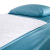 Waterproof bedding overlay on top of bed view