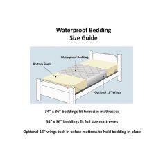 Waterproof Bedding Size Guide - One Stop Bedwetting