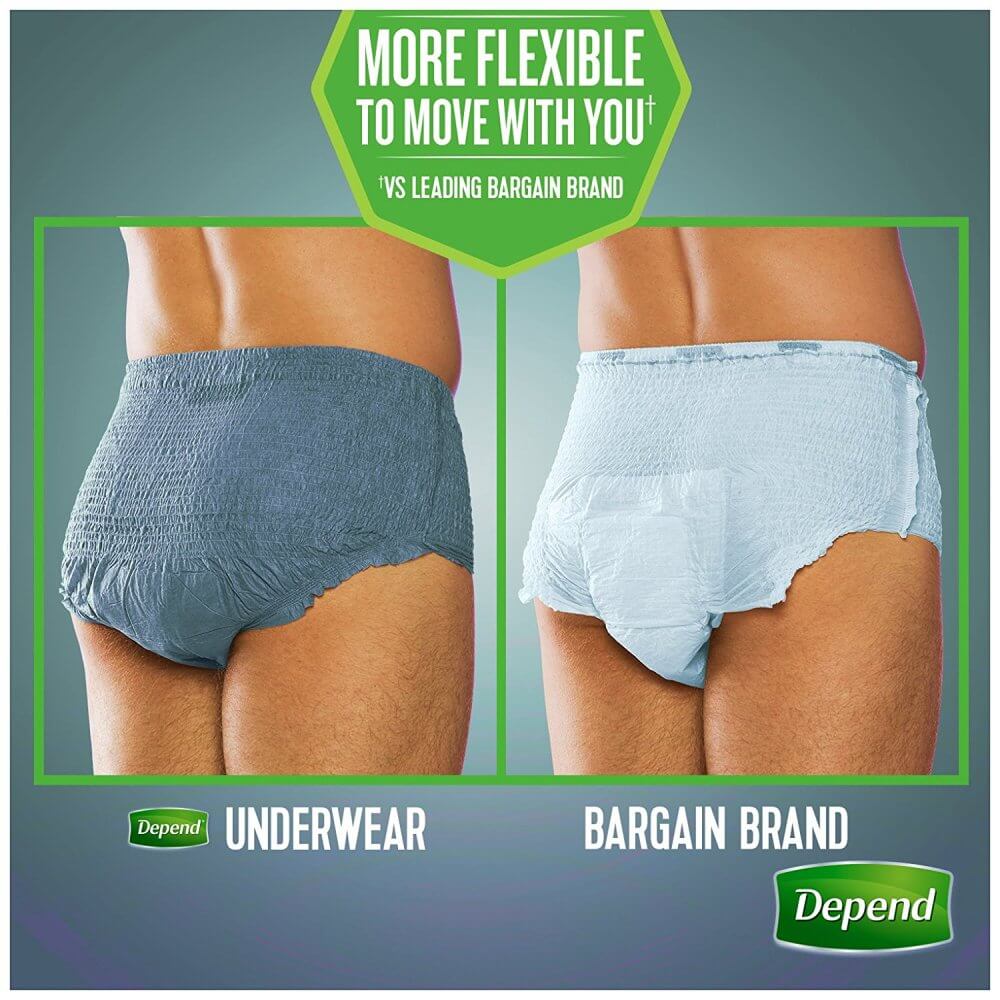 Depend FITFLEX Underwear for Men One Stop Bedwetting