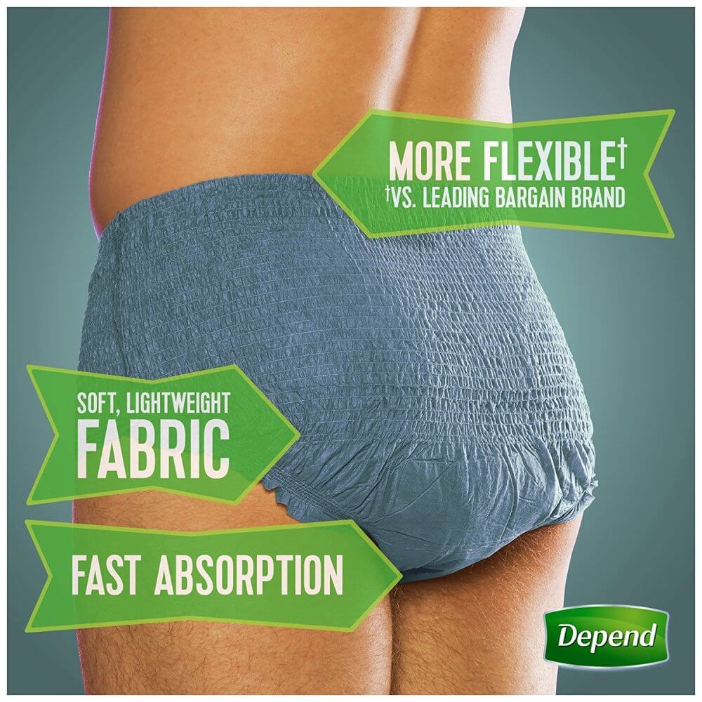 Depend FITFLEX Underwear for Men One Stop Bedwetting