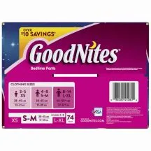 goodnites sizes