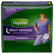 depend night defense underwear women