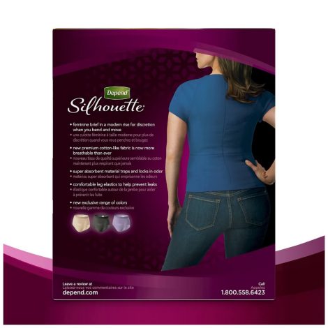 Depend Silhouette Disposable Underwear Female Waistband Style Small, 51413,  Maximum, 16 Ct, Small, 16 ct - Gerbes Super Markets