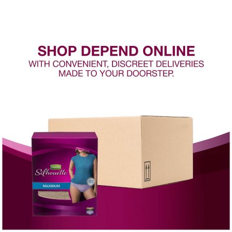 DEPEND Silhouette Incontinence UNDERWEAR for Women,MAX Absorbency (MEDIUM)  -14ct