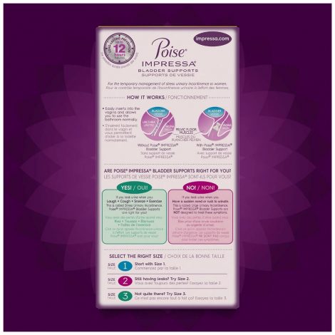Poise Impressa Incontinence Bladder Supports for Bladder Control Sizing  Kit, 6 Count (3 Sizes, 2 Each), Packaging May Vary, Health & Personal Care