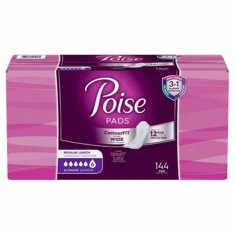 Poise Incontinence Pads Ultimate Absorbency One Stop Bedwetting   Poise Incontinence Pads 6 